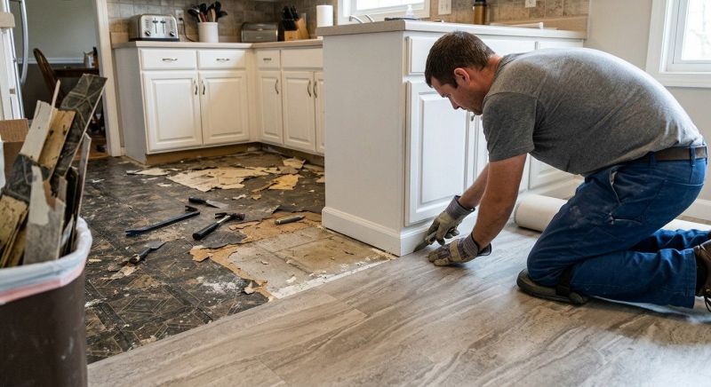 Linoleum Floor Installation in West Kingston, RI
