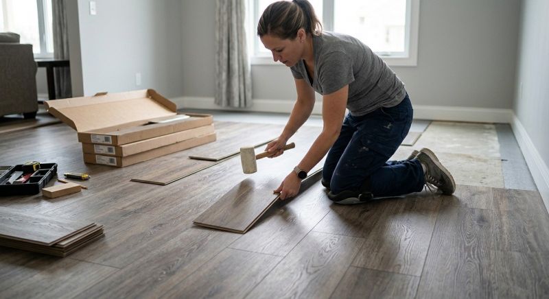 Vinyl Plank Floor Installation in Johnston, RI